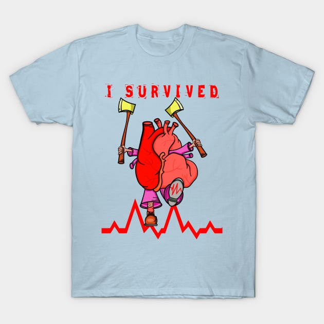 Heart Attack Survivor T-Shirt by mailboxdisco